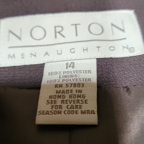 Norton McNaughton Size 14 Vintage Dark Taupe Midi Length Blazer, EUC - Picture 14 of 14